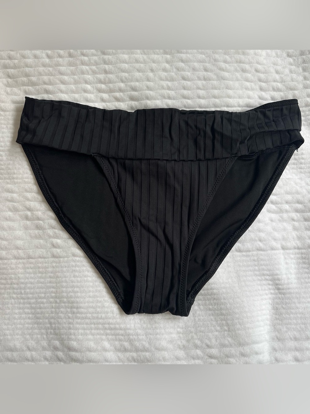 Aerie Black Ribbed Swim Bottoms